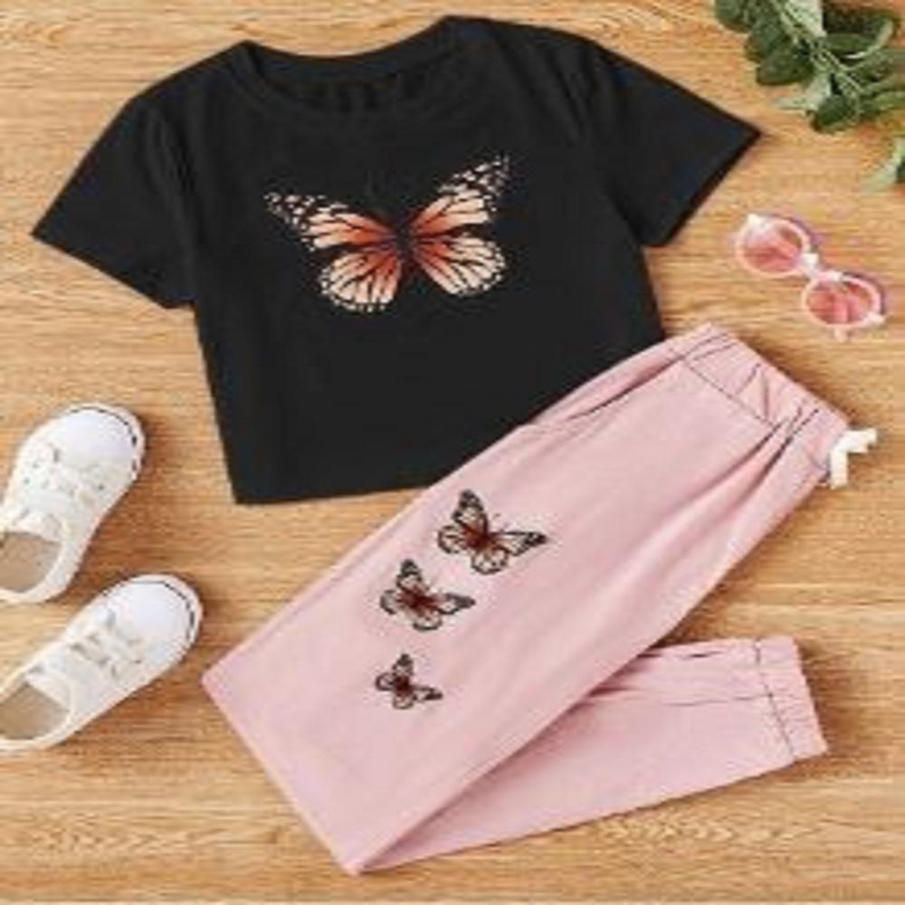 Half Sleeve printed t shirt and jogger set