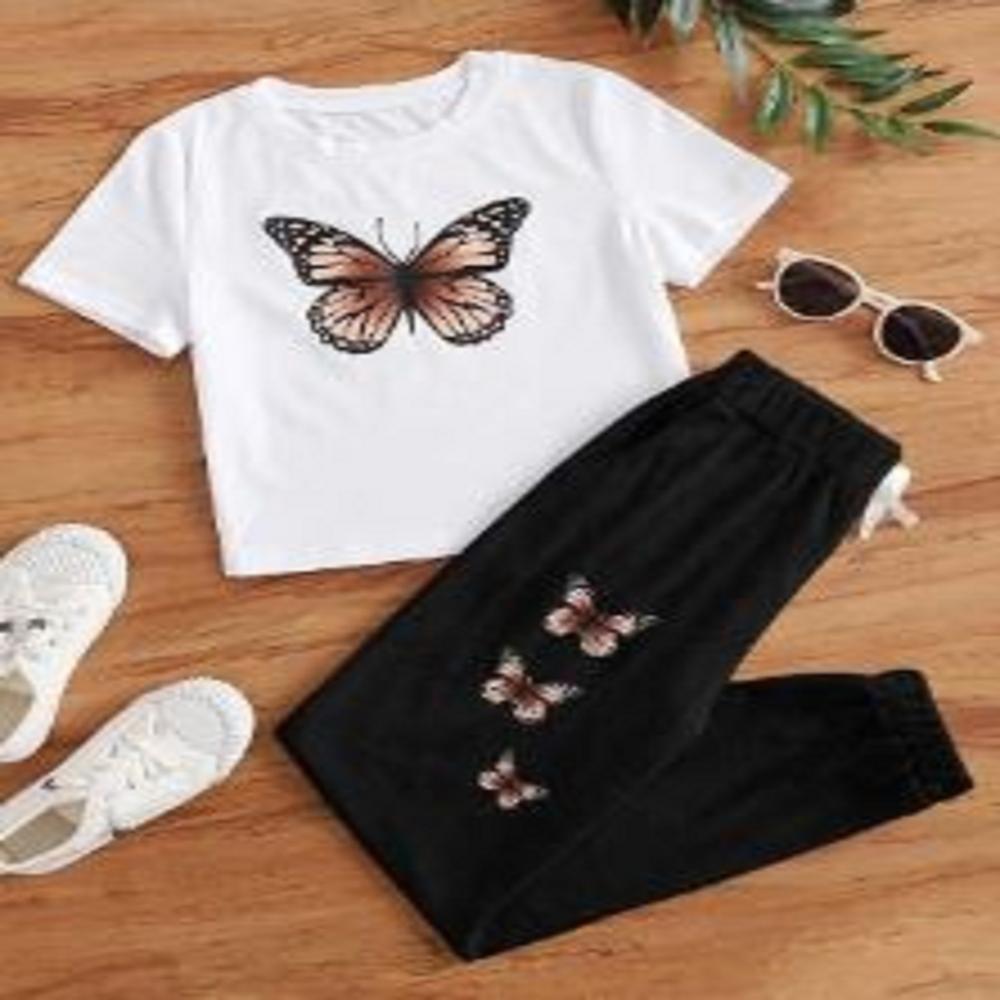 Half Sleeve printed t shirt and jogger set
