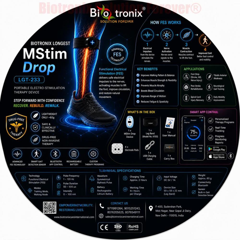 Smart Foot Drop Recovery Therapy Equipment with Electrical Stimulation