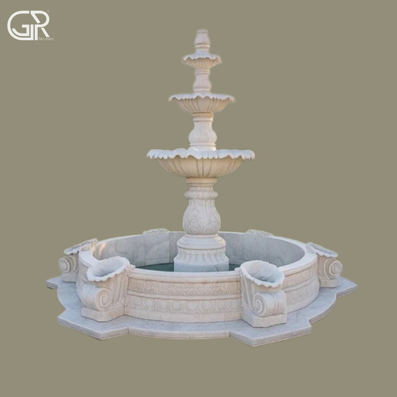 Marble fountain in Delhi, 8ft