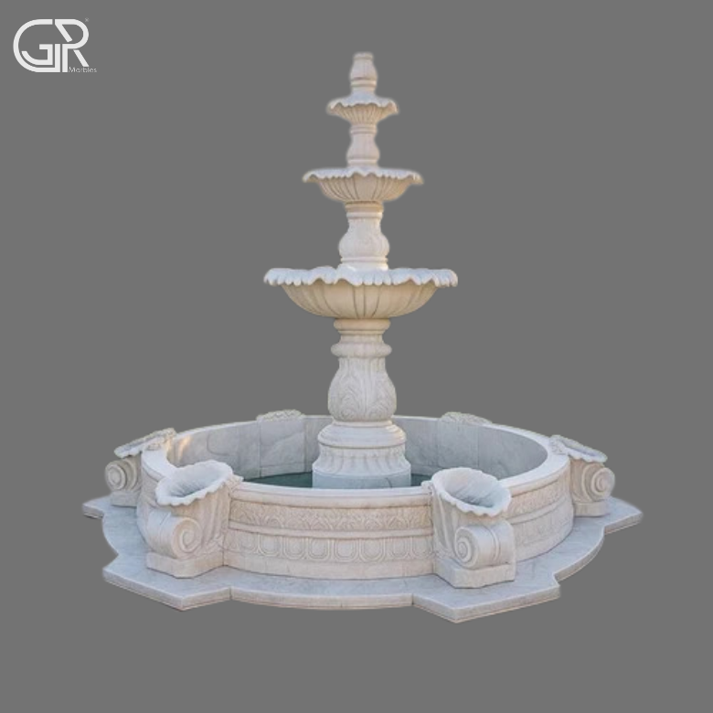 Marble fountain in Delhi, 8ft