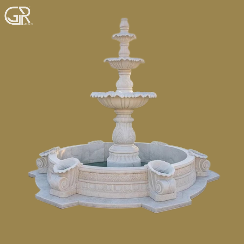 Marble fountain in Delhi, 8ft