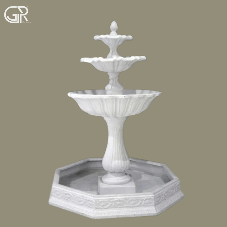 White Marble Fountain