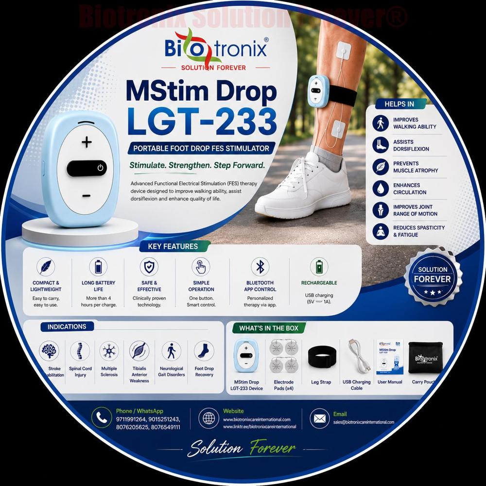 Functional Electrical Stimulation Foot Drop Therapy Device Portable Model