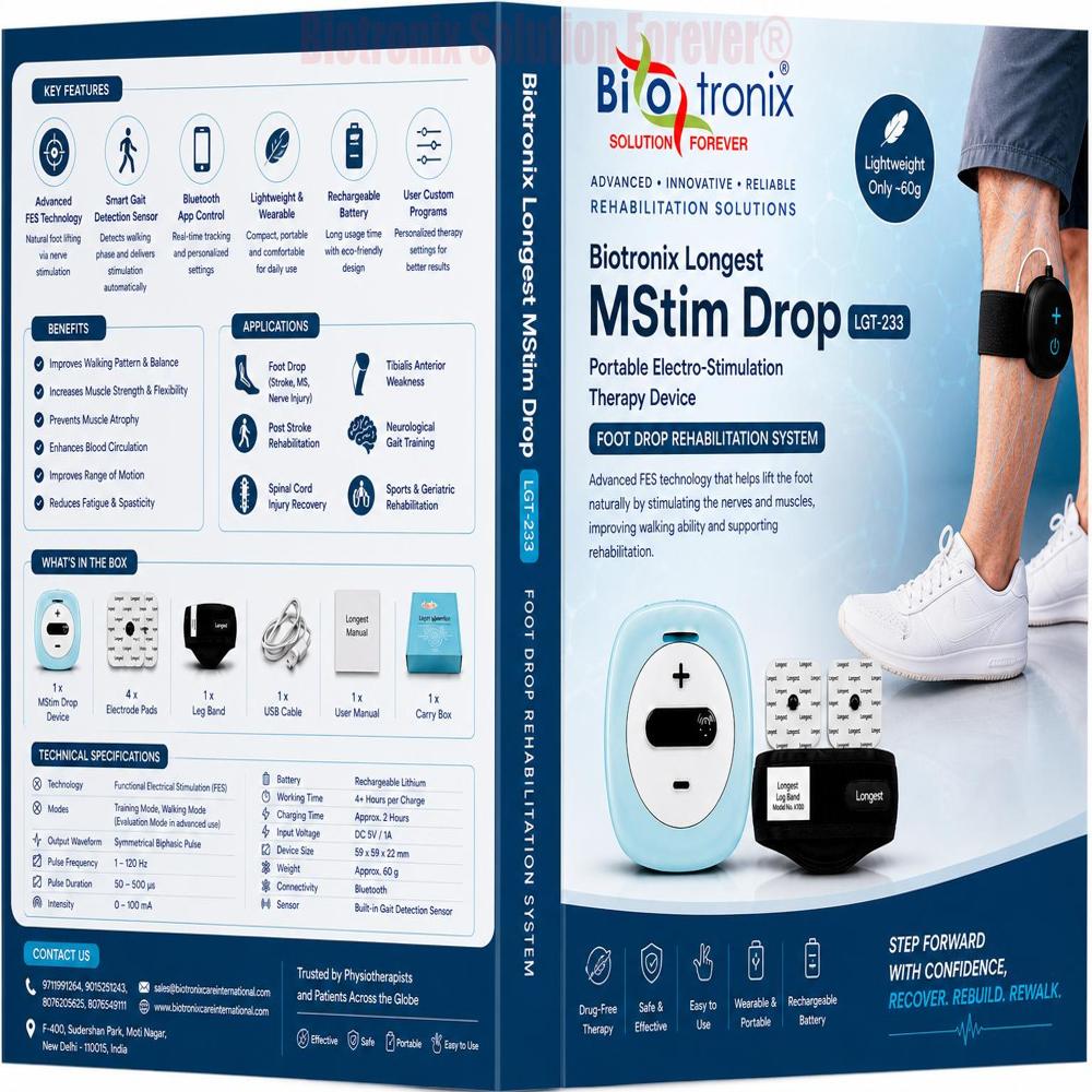 Functional Electrical Stimulation Foot Drop Therapy Device Portable Model