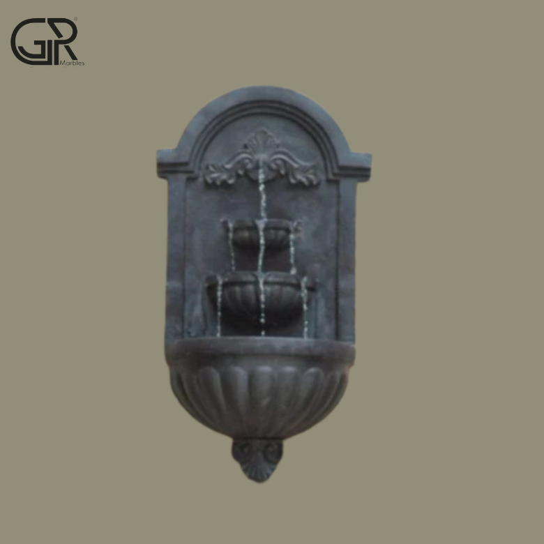 Black Marble Wall Fountain, (Ht-3ft)