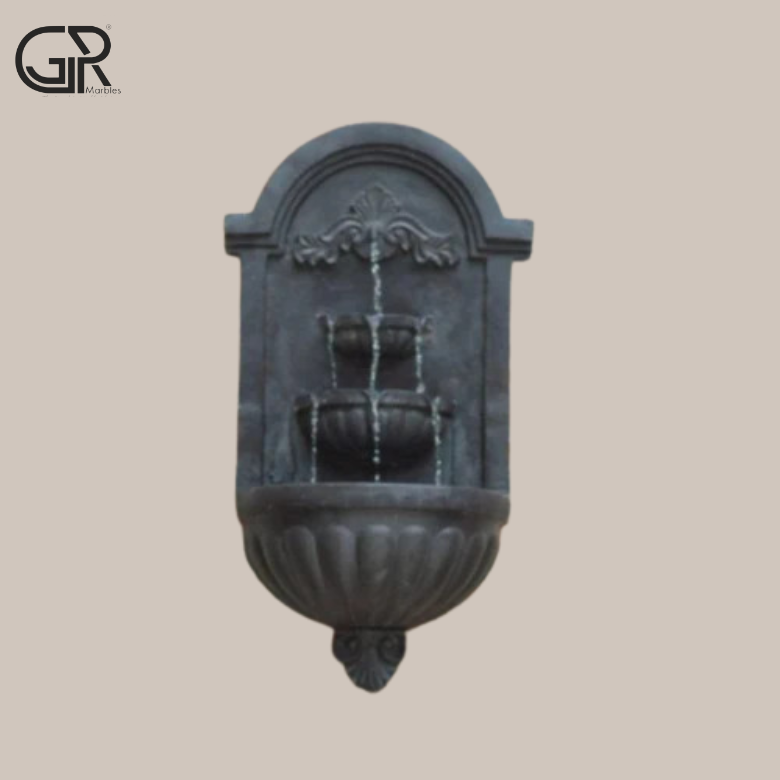 Black Marble Wall Fountain, (Ht-3ft)