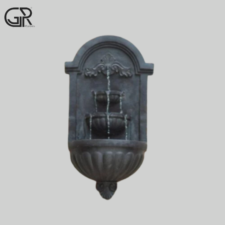Black Marble Wall Fountain, (Ht-3ft)