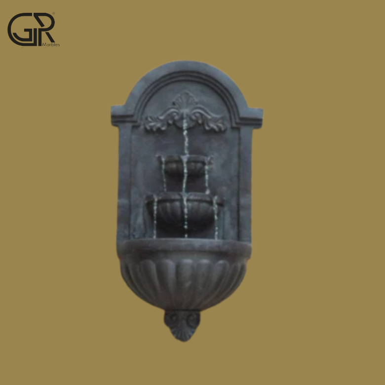 Black Marble Wall Fountain, (Ht-3ft)