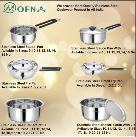 Mofna Staleness Steel  Sauce Pan, 3 Liter