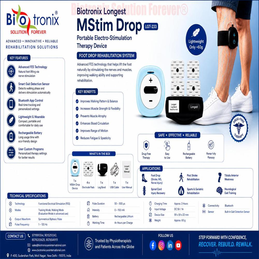MStim Drop Neuro Rehabilitation Foot Drop Stimulator Machine