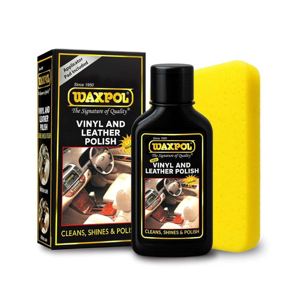 Waxpol Vinyl And Leather Polish 125gm - Polishing Cream, 125gm Tube | Cleans, Shines, Protects Vinyl, Leather, Plastic, Rubber Surfaces