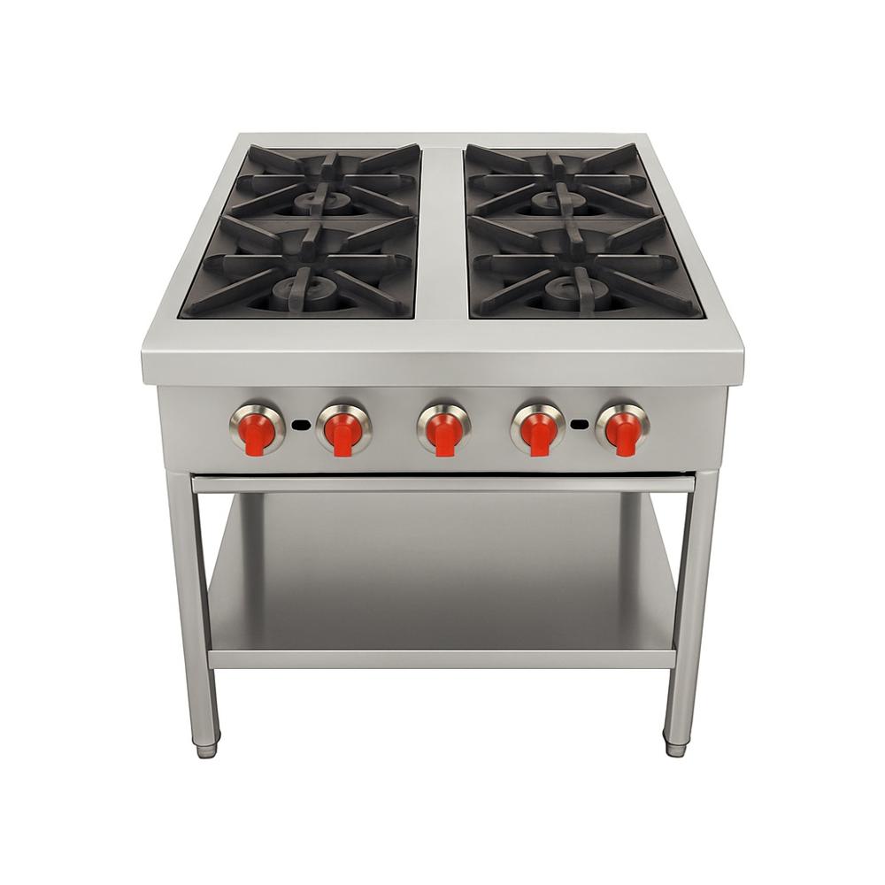 Four Burner Counti - Color: Silver/Black (Body & Burners)
