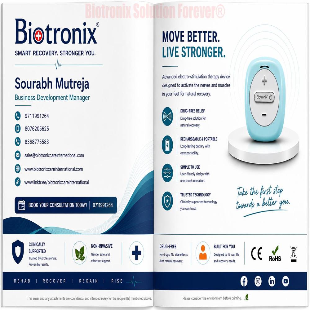 Rechargeable Foot Drop Therapy Device for Walking Assistance