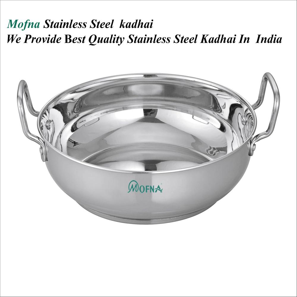 Mofna Stainles Steel Kadai 5 Liter
