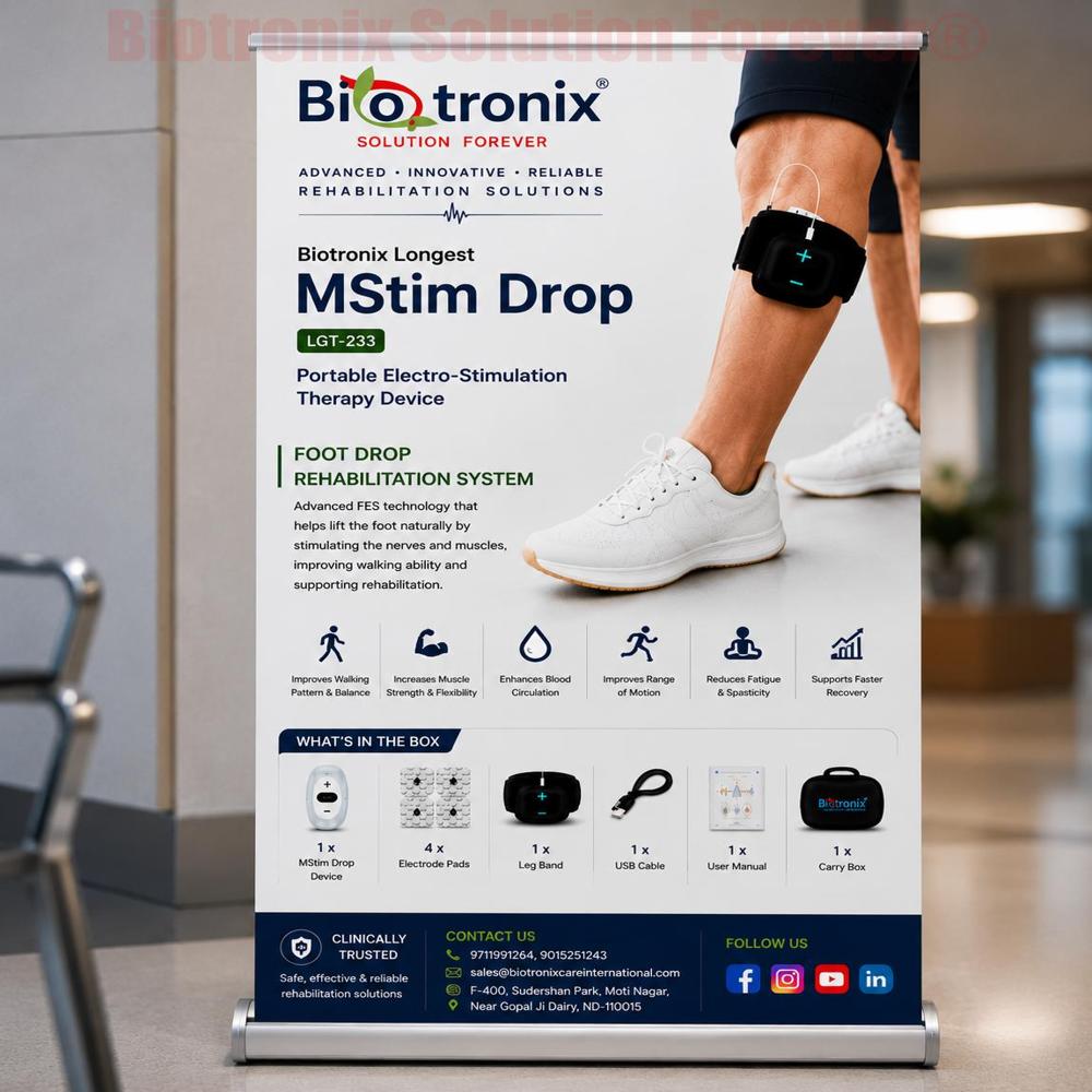 Foot Drop Correction Stimulator for Stroke and Nerve Injury Recovery