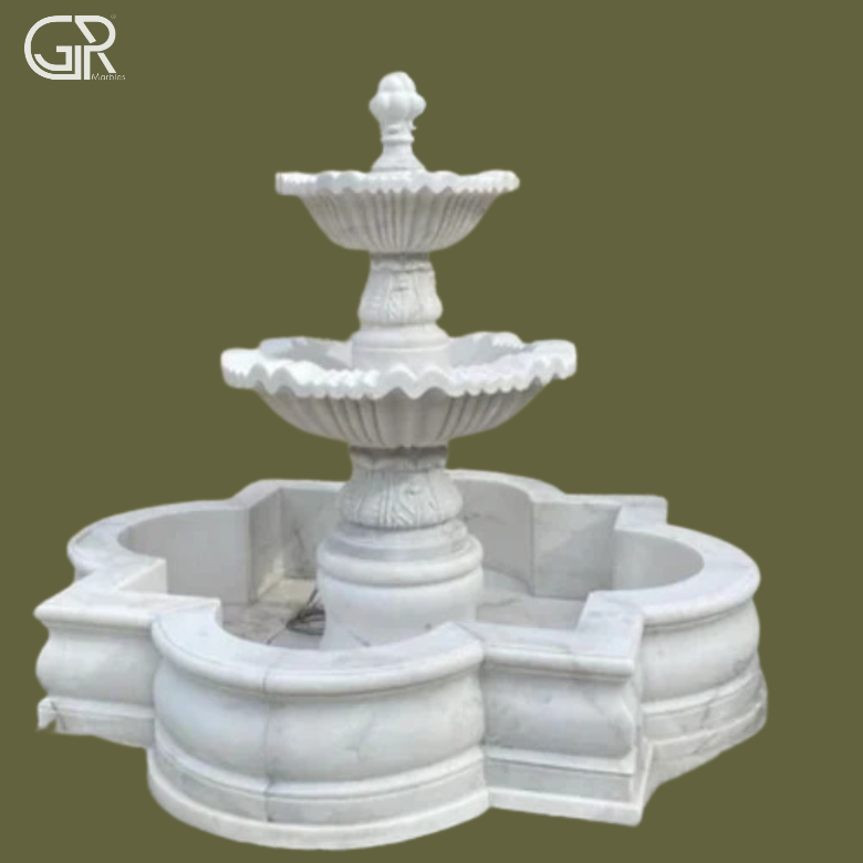 Stylish 2 Tier Marble Fountain
