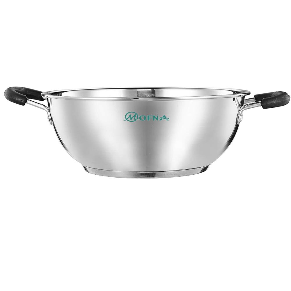 Mofna Stainless Steel Kadai 5 Liter