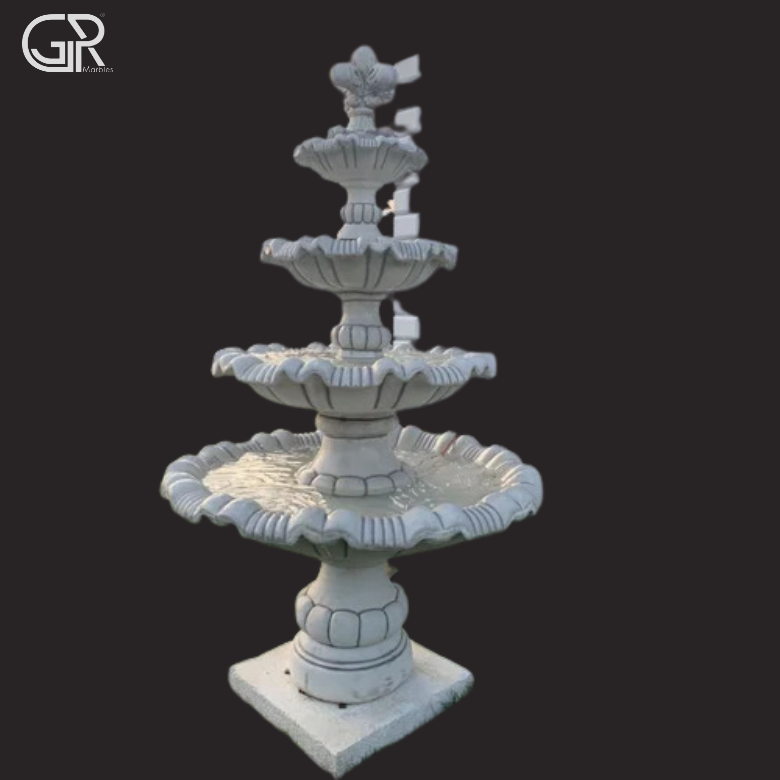 Marble Stone Fountain, 7ft