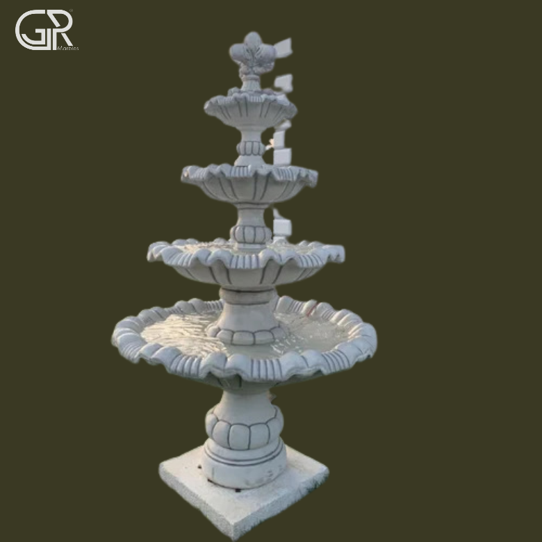 Marble Stone Fountain, 7ft