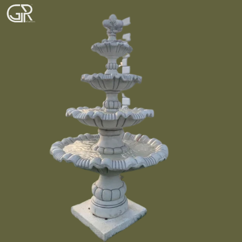Marble Stone Fountain, 7ft