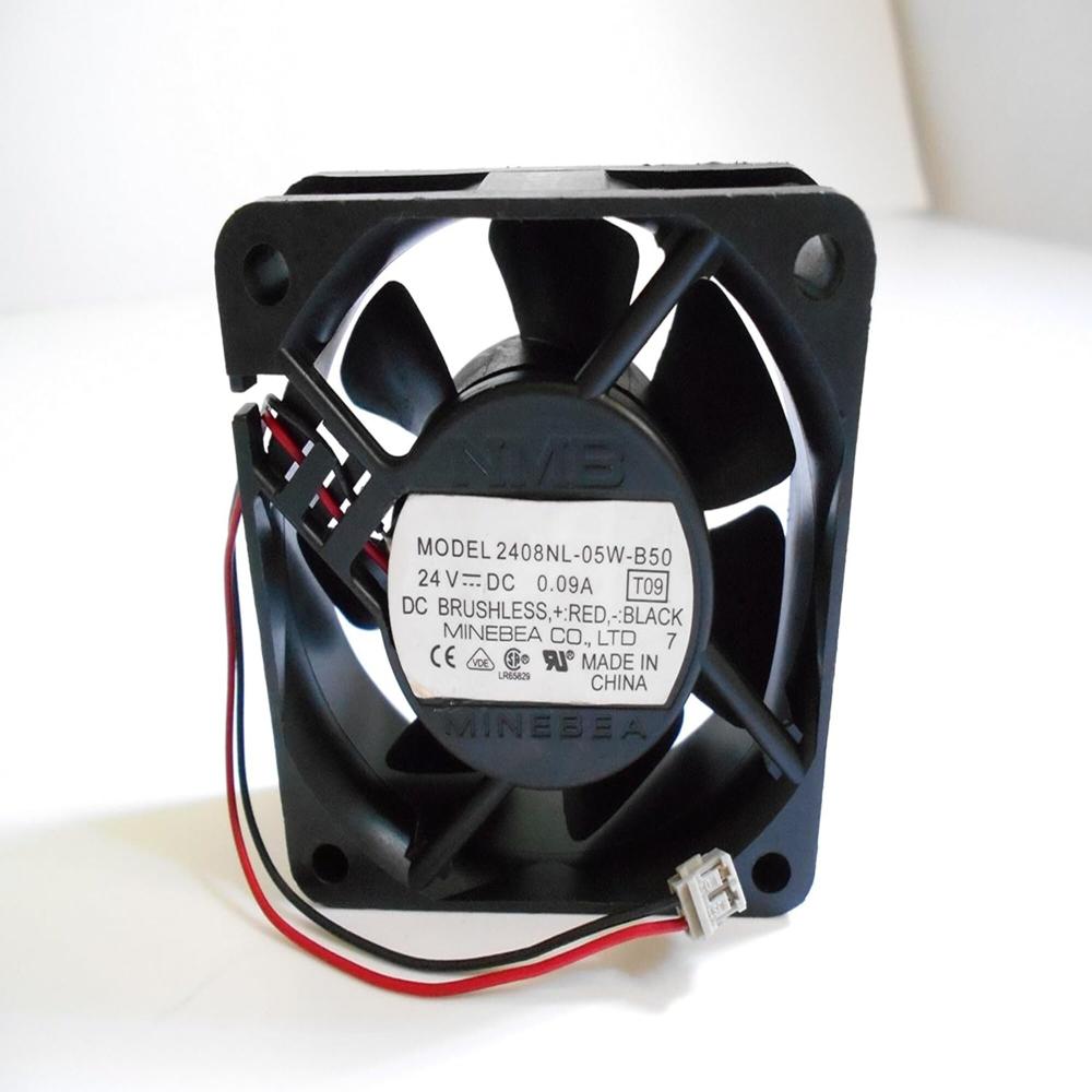 NMB-MAT 2408NL-05W-B50 24V DC 0.09A 6020mm Ball Bearing Industrial Inverter Axial Cooling Fan