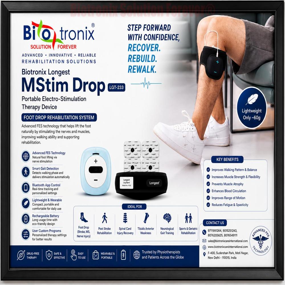 Portable EMS Foot Drop Stimulator for Muscle Activation Therapy