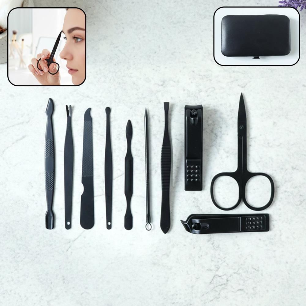 10 In 1 Professional Personal Grooming Manicure Pedicure Care Kit - Color: Mix