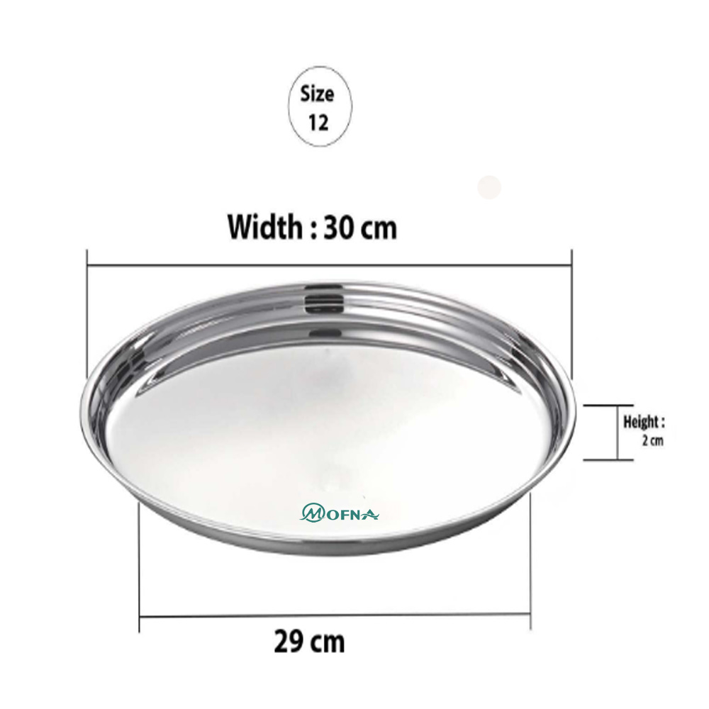 Mofna Stainless Steel 6 Dinner plate 