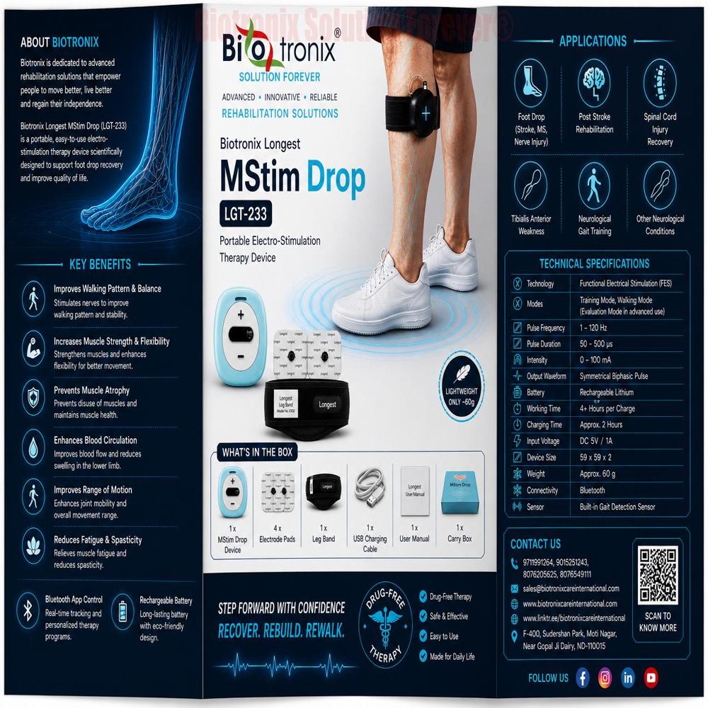 Advanced Foot Drop Recovery Device for Mobility Rehabilitation