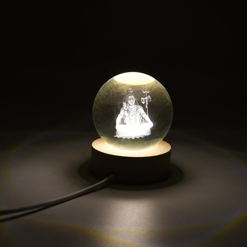 3D Crystal Ball Lamps For Bedroom 3D Lamps For Home Decoration 3D Crystal Ball Night Light Gifts For Women Gifts For Men Room Decor Items For Bedroom For Friend And Family(1 Pc) - Color: Mix