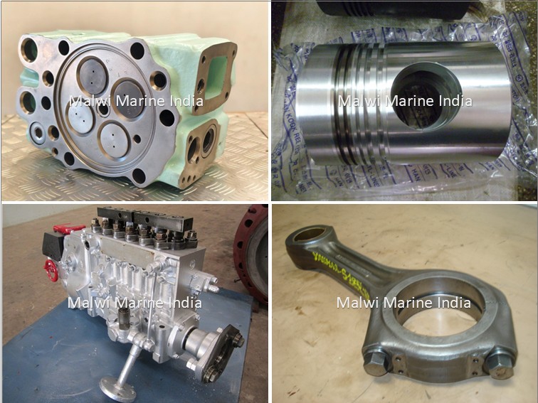 Yanmar - 6S185L - 6S165L - Cylinder Cover - Piston - Connecting Rod - Fuel Pump - Application: Marine