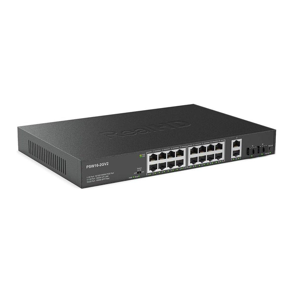 Real HD PSW16-2GV2 16 Port POE Switch