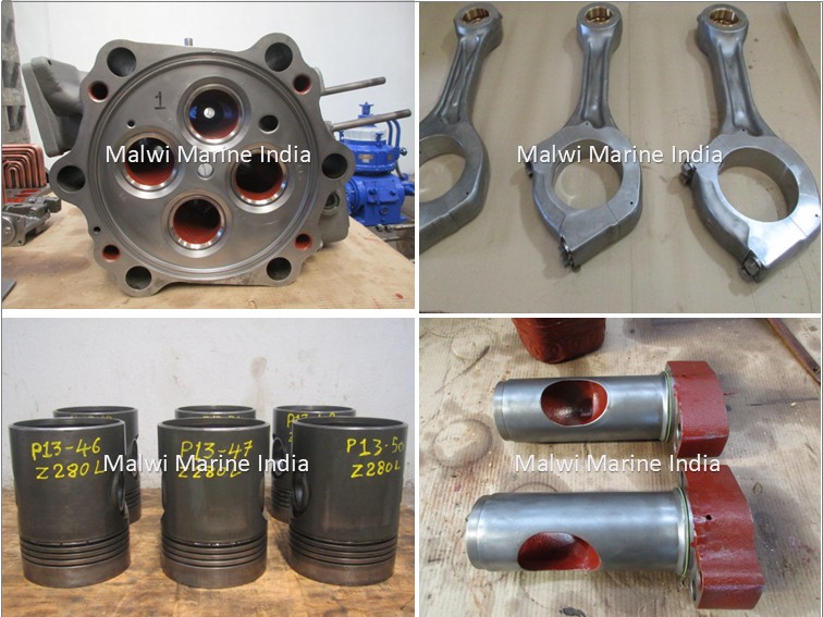 Yanmar - 8Z280L - 6Z280L - Cylinder Cover - Piston - Connecting Rod - Valve Cage - Application: Marine