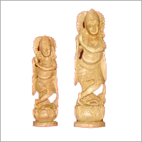 लकड़ी के कृष्ण शिल्प
