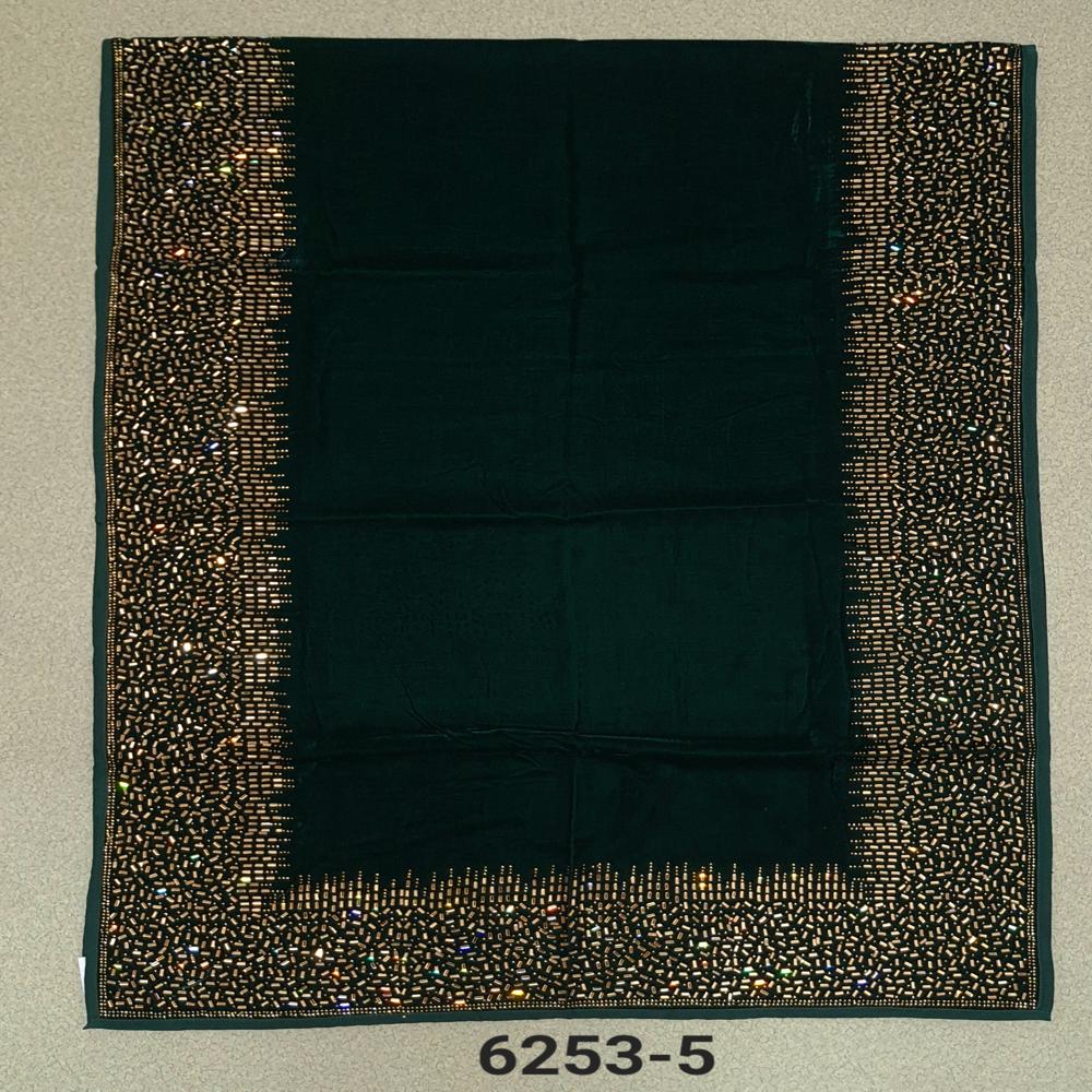 Velvet 4 Side Mirror Border Work Stoles