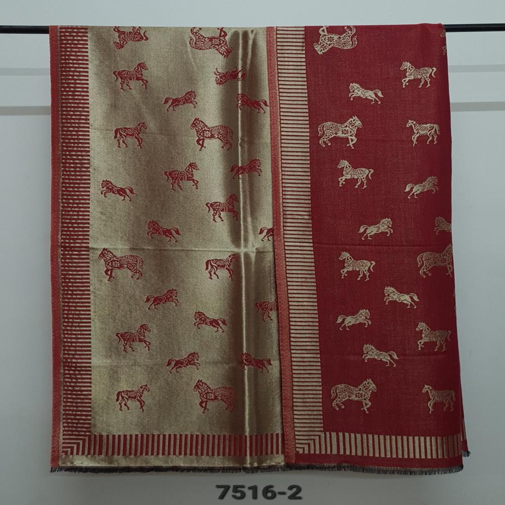 Merino Wool Moon Light Horse Design Shawl