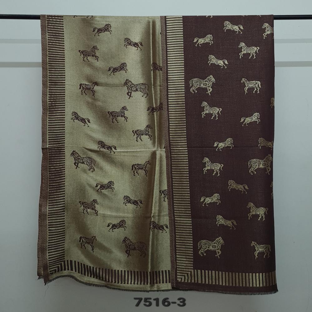 Merino Wool Moon Light Horse Design Shawl