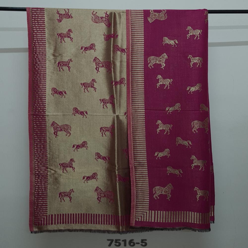 Merino Wool Moon Light Horse Design Shawl