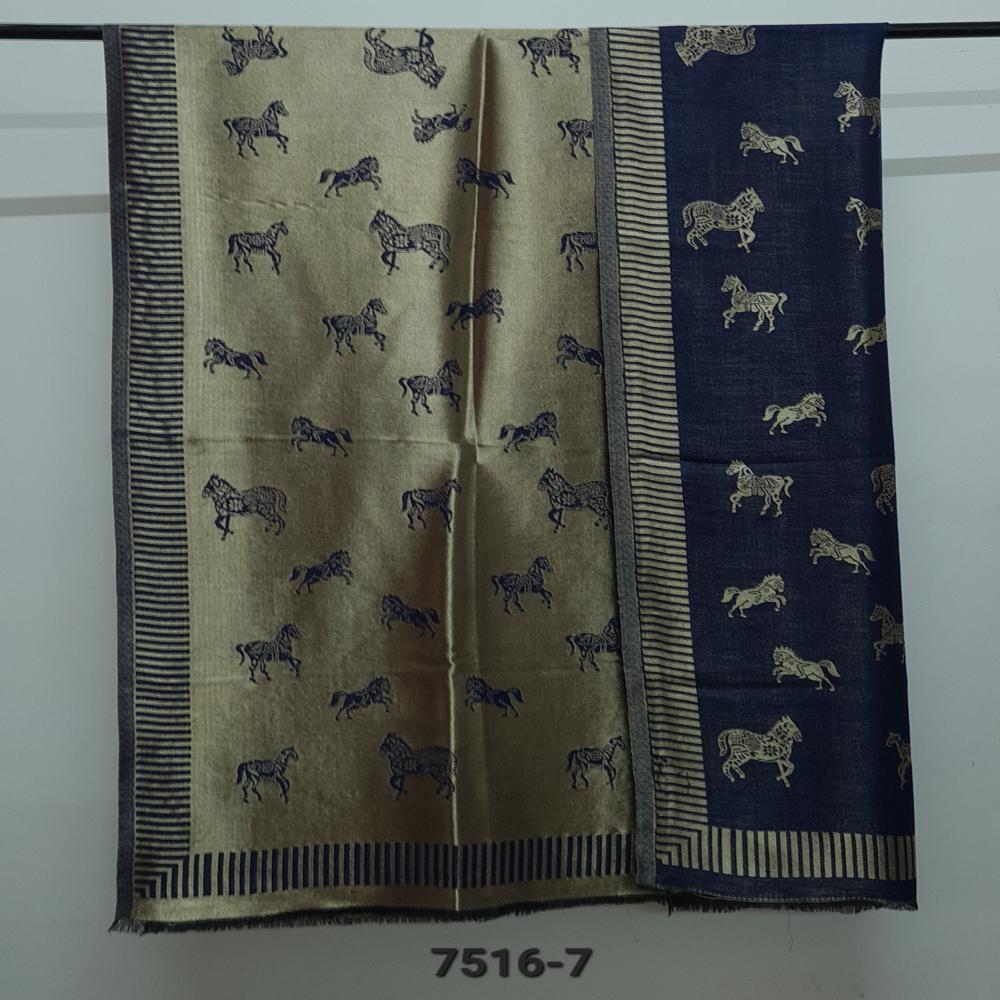 Merino Wool Moon Light Horse Design Shawl
