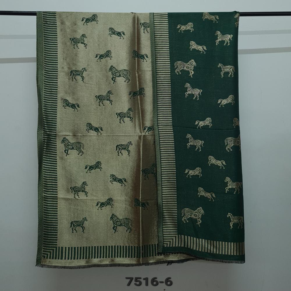 Merino Wool Moon Light Horse Design Shawl