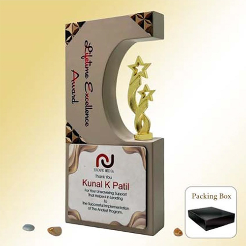 WM-9259 Wood And Metal Trophy