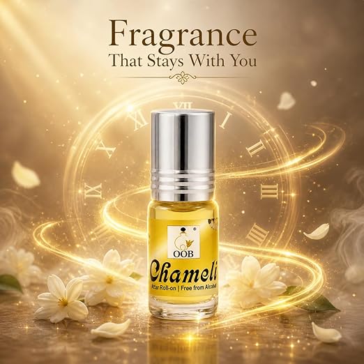 OOB Traditional Chameli Attar - Pack of 18 (2.5ml Each) | Pure Jasmine Floral Fragrance Oil