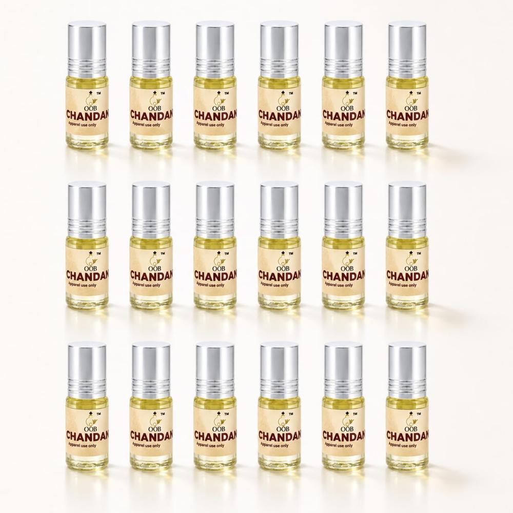 Oob Chandan Attar - Pack Of 18 Vials (2.5Ml Each) | Traditional Indian Sandalwood Fragrance Oil - Gender: Female