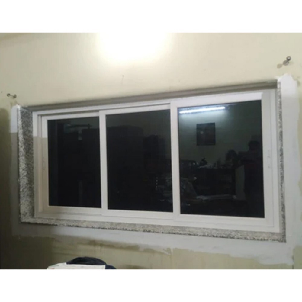 Upvc Sliding Window - Upvc Material, Available In Different Sizes, Silver Color | Polished Finish For Elegant Home/villa Aesthetics