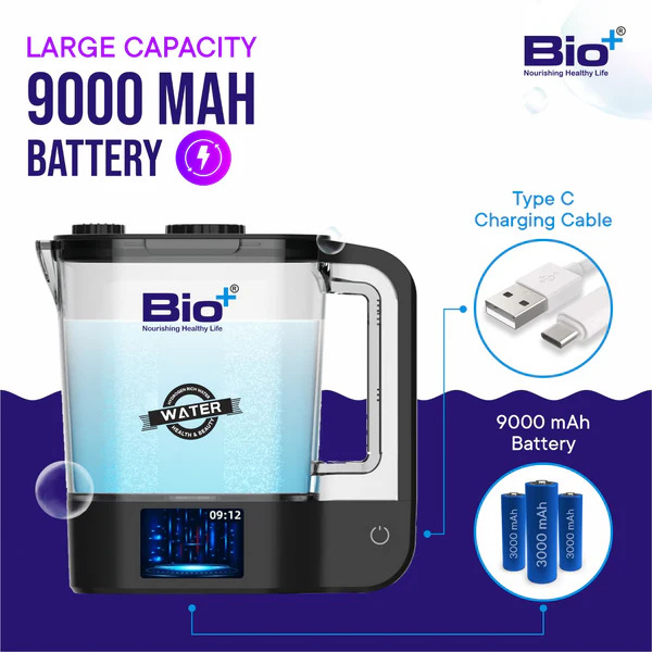 BioPlus Hydrogen-Rich Water Generator Jug 2000 PPB 2 Litres