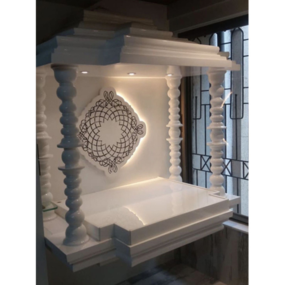 White Marble Temple - High-quality Marble, Coated Finishing, Various Colors | Polished Technique, Easy To Clean, Durable, Elegant Design