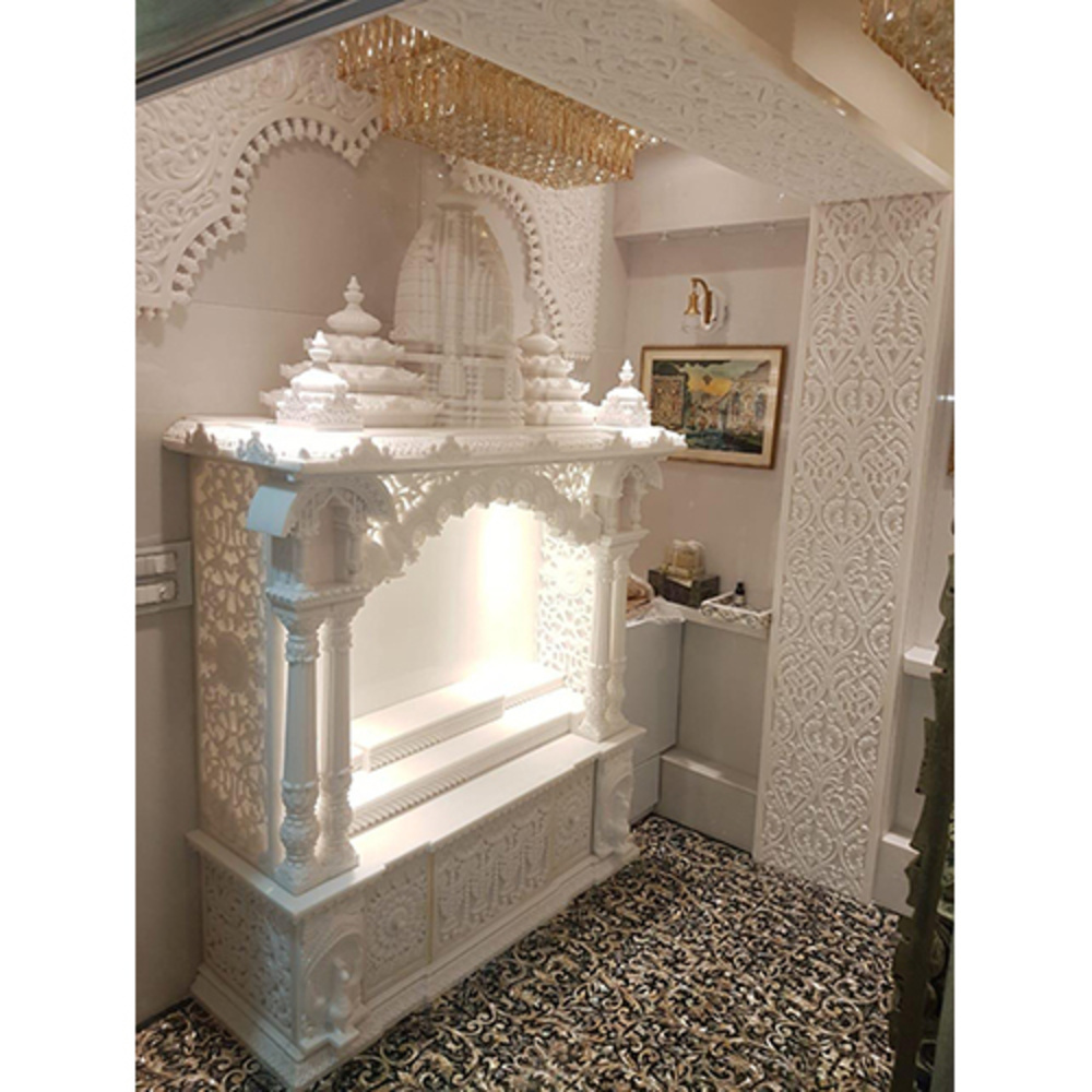Home Marble Temple - High-quality Marble, Polished Finish, Various Colors | Elegant Religious Design, Easy To Clean, Durable For Daily Practices
