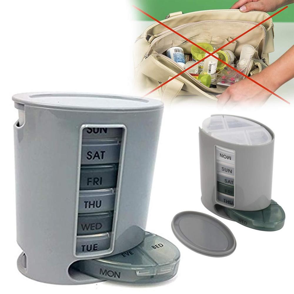 Pill Pro 7 Day Weekly Tablet Medicine Organizer Box - Color: Mix
