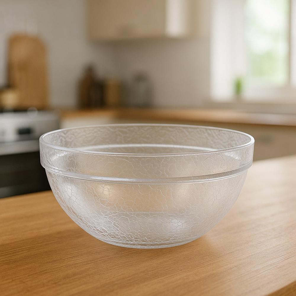 Transparent Idli Mixing & Serving Bowl | Textured Plastic Kitchen Bowl (1 Pc) - Product Type: Home Utility Products